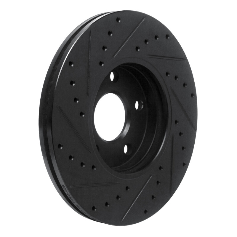 Ford Transit Connect Brake Rotor (1) - Front Right - R1 Concepts - Drilled & Slotted - Black - `10-`13